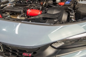 Mishimoto performance air intake installed on a 2022+ Honda Civic Si.