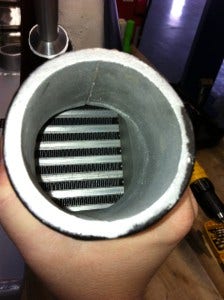 Fin density of the Mishimoto race intercooler prototype 