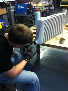 Modifying Mishimoto prototype end tanks