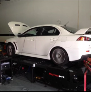 2011 Evolution GSR on dyno 