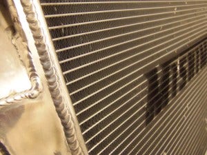 Mishimoto E90 radiator prototype 1: fin density