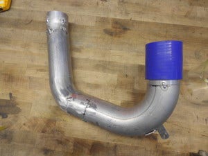 Completed intake pipe prototype 