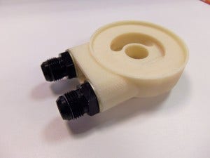 Prototype of oil sandwich plate with -10AN fittings