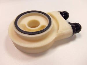 Prototype of oil sandwich plate with O-ring and -10AN fittings