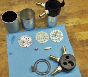 Fabricated catch can components