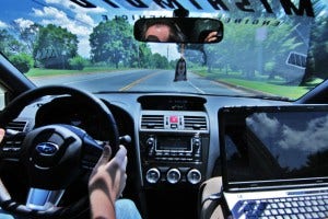 Road testing prototype with fan
