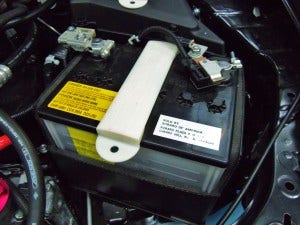 Mishimoto Subaru battery tie-down 3D prototype #2