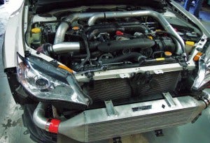 GD WRX intercooler kit mock-up