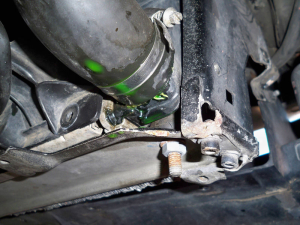 Radiator hose leak example