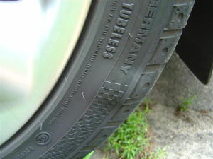 Bubble in tire sidewall