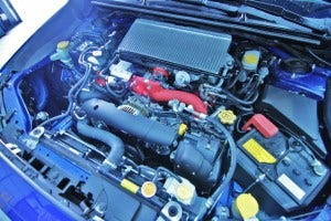 Mishimoto intercooler installed on 2015 STI