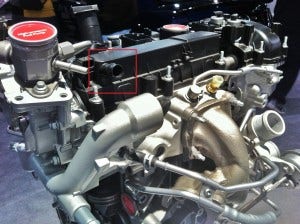 Makeup air line valve cover port 2.3L EcoBoost