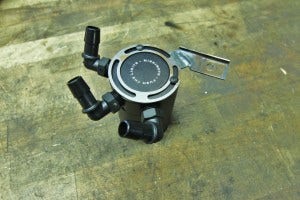 Breather catch can bracket prototype