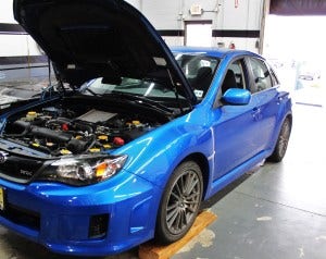 WRX test fit vehicle