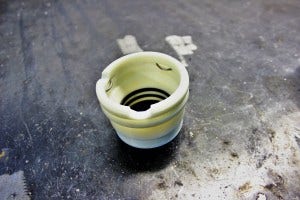 Plastic quick-disconnect fitting prototype