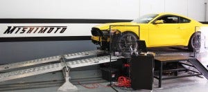EcoBoost Mustang on dyno 