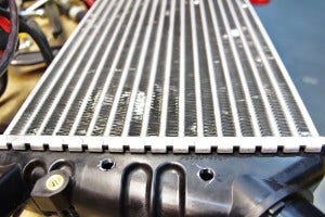 Stock intercooler tapped for sensors