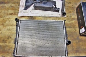 Stock radiator removed 