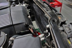 Stock radiator removed