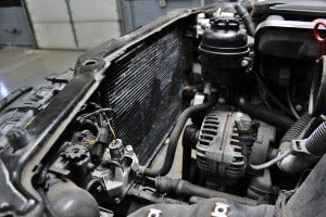 Stock radiator removed