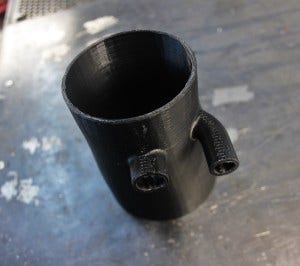 3D-printed prototype inlet tube 