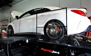 CLA45 AMG on dyno 