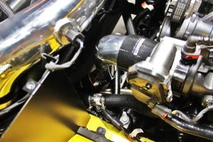 Cold-side intercooler pipe installed
