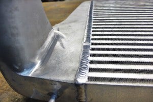 Mishimoto intercooler prototype welds