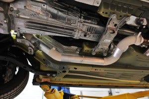 Downpipe prototype installed