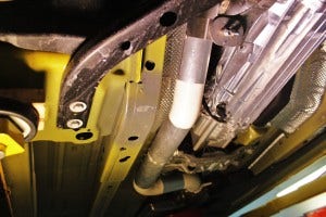 Downpipe prototype installed