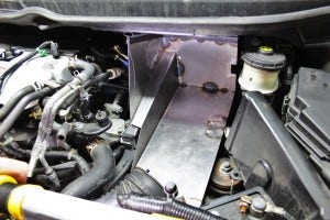 Intake heat shield prototype fully installed