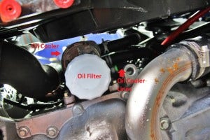 Stock Focus ST oil cooler