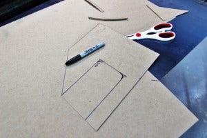 Airbox base cardboard template