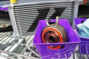 Stock liquid-to-liquid heat exchanger