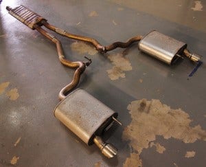 Stock EcoBoost exhaust system