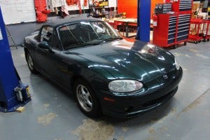NB Miata test vehicle