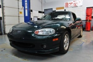 NB Miata test vehicle