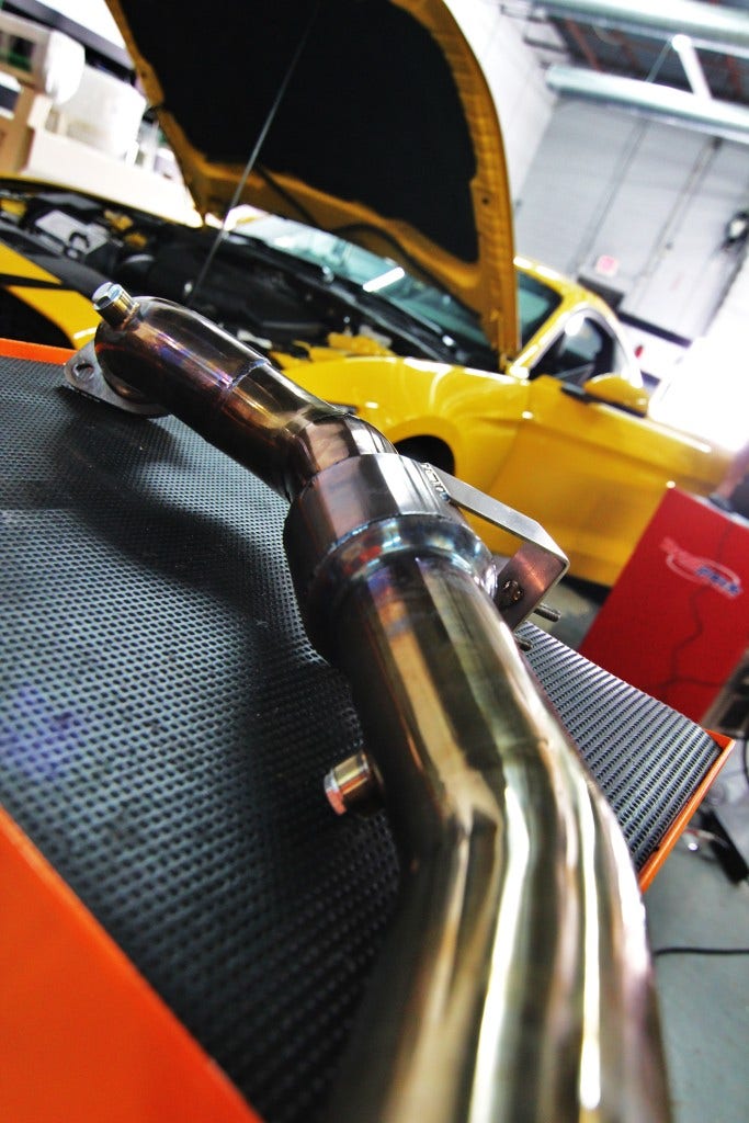 Mishimoto EcoBoost downpipe after dyno runs