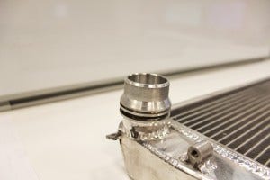 Mishimoto prototype BMW E46 radiator quick disconnect
