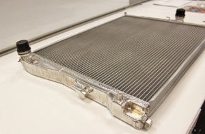 Mishimoto prototype E46 radiator end tank