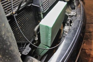 Prototype F150 EcoBoost intercooler core installed