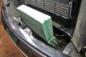 Prototype F150 EcoBoost intercooler core installed