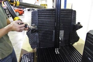 Factory F150 intercooler on CMM table 