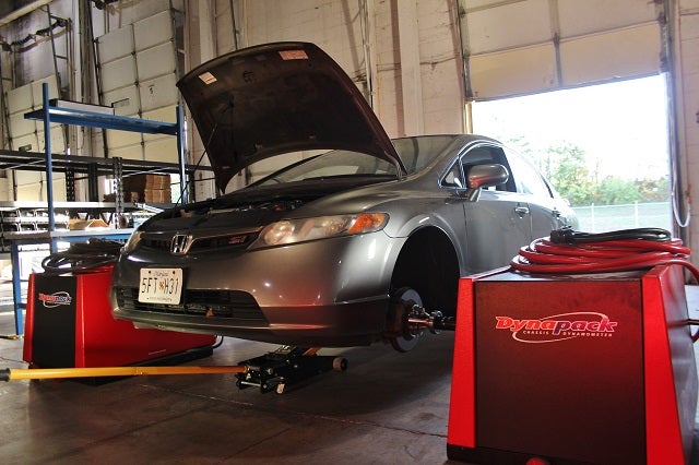 Honda Civic performance parts testing