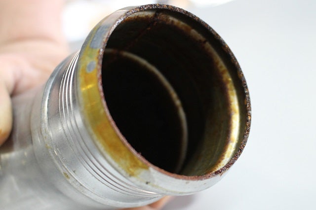 Stock Nissan Titan XD intercooler pipe