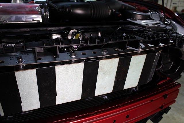 Mustang oil cooler prototype mounted on the GT
