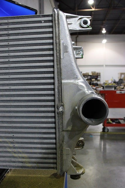 Stock Nissan Titan XD intercooler end tank