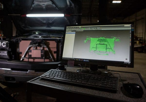 Steve used out Faro Design ScanArm to create a 3D model for the front of our loaner 2500HD in order to easily determine a build envelope for the new and improved cooler 