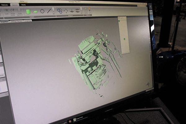The scan gets uploaded in real-time!