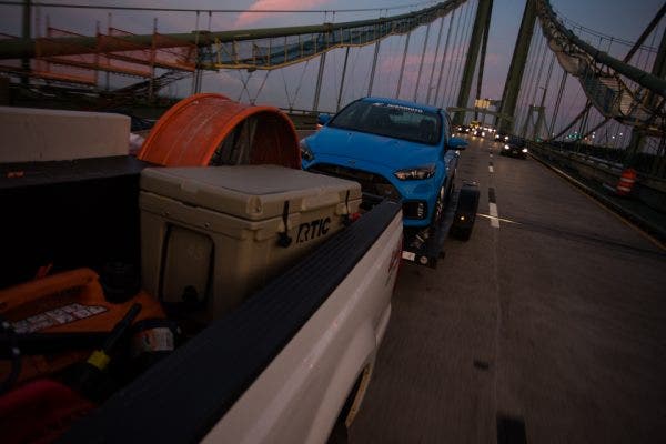 The early morning haul over the Delaware Memorial Bridge into Jersey.